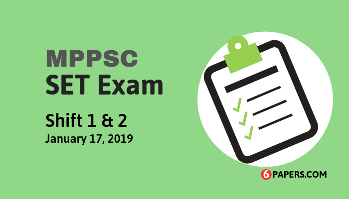 MPPSC SET Exam Paper - 17 January 2019 (Answer Key)