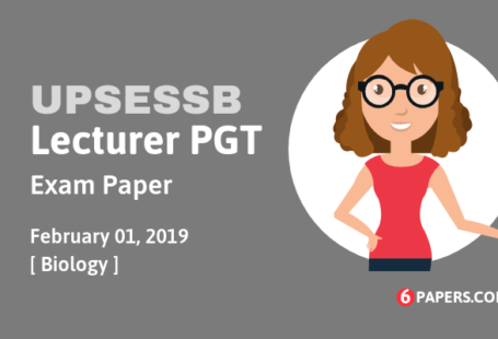 UPSESSB lecturer PGT Exam 2019 - Biology (English)